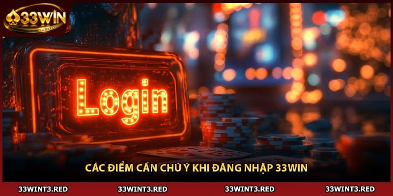 Đăng nhập 33WIN: Chỉ dẫn tân binh truy cập nền tảng 1 Các điểm cần chú ý khi Đăng nhập 33WIN